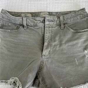 Gray Denim Cutoff Shorts